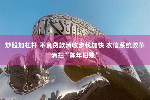 炒股加杠杆 不良贷款清收步伐加快 农信系统改革清扫“陈年旧账”