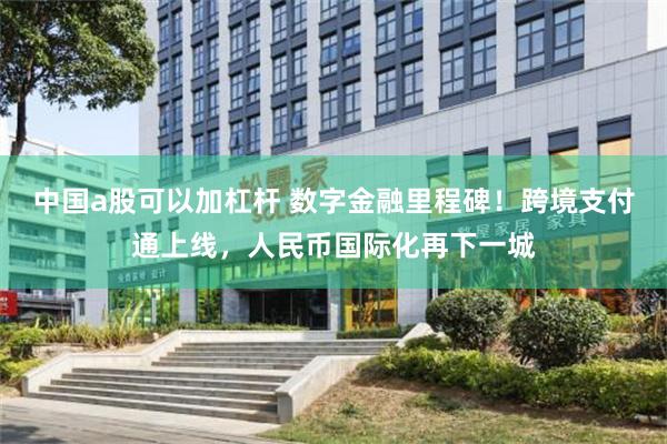 中国a股可以加杠杆 数字金融里程碑！跨境支付通上线，人民币国际化再下一城