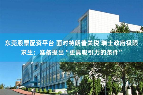 东莞股票配资平台 面对特朗普关税 瑞士政府极限求生：准备提出“更具吸引力的条件”