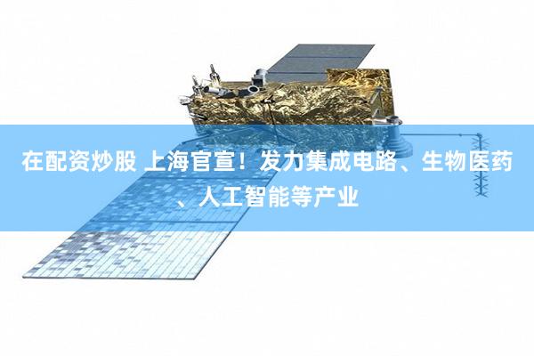 在配资炒股 上海官宣！发力集成电路、生物医药、人工智能等产业