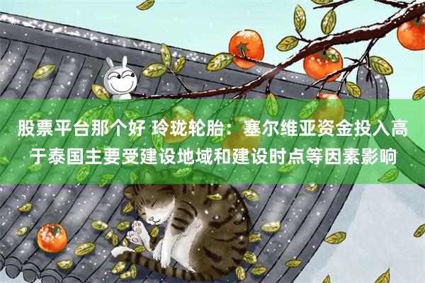 股票平台那个好 玲珑轮胎：塞尔维亚资金投入高于泰国主要受建设地域和建设时点等因素影响