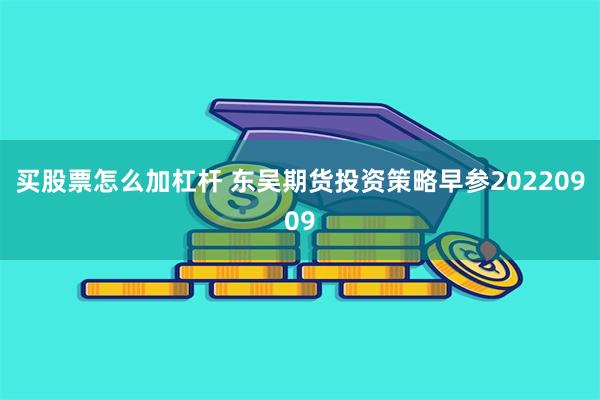 买股票怎么加杠杆 东吴期货投资策略早参20220909