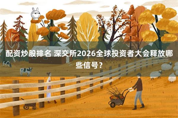 配资炒股排名 深交所2026全球投资者大会释放哪些信号？