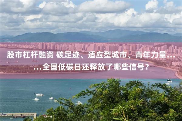 股市杠杆融资 碳足迹、适应型城市、青年力量……全国低碳日还释放了哪些信号？