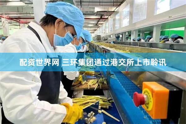 配资世界网 三环集团通过港交所上市聆讯