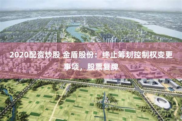 2020配资炒股 金盾股份：终止筹划控制权变更事项，股票复牌