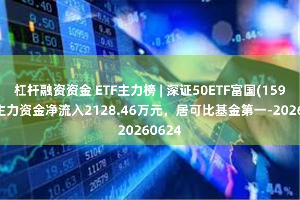 杠杆融资资金 ETF主力榜 | 深证50ETF富国(159350)主力资金净流入2128.46万元，居可比基金第一-20260624