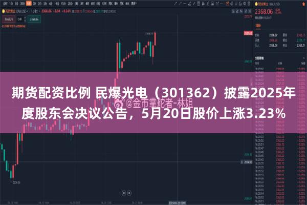 期货配资比例 民爆光电（301362）披露2025年度股东会决议公告，5月20日股价上涨3.23%