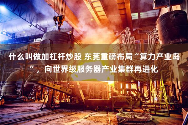 什么叫做加杠杆炒股 东莞重磅布局“算力产业岛”，向世界级服务器产业集群再进化