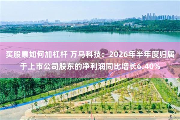 买股票如何加杠杆 万马科技：2026年半年度归属于上市公司股东的净利润同比增长6.40%