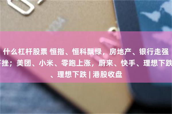 什么杠杆股票 恒指、恒科飘绿，房地产、银行走强，汽车股下挫；美团、小米、零跑上涨，蔚来、快手、理想下跌 | 港股收盘