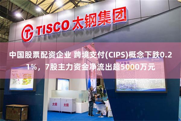 中国股票配资企业 跨境支付(CIPS)概念下跌0.21%，7股主力资金净流出超5000万元
