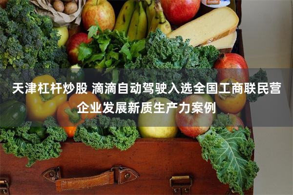 天津杠杆炒股 滴滴自动驾驶入选全国工商联民营企业发展新质生产力案例