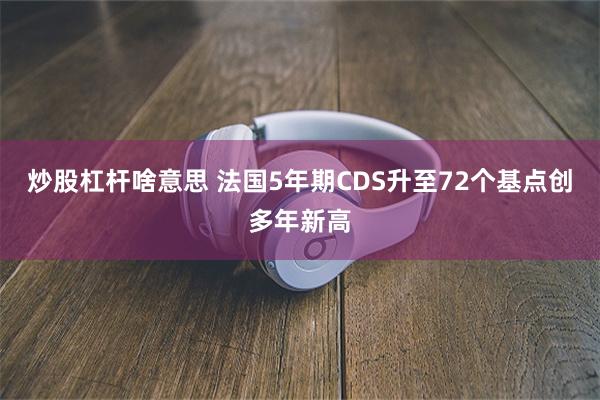 炒股杠杆啥意思 法国5年期CDS升至72个基点创多年新高